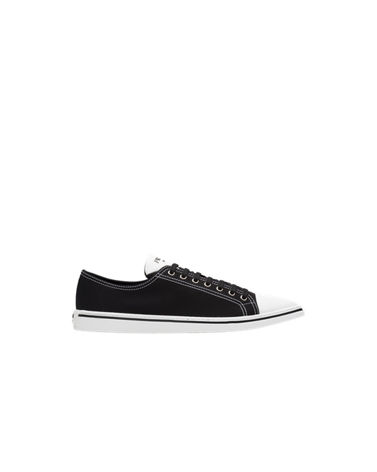 Prada Algodon Gabardine Pointy Sneakers Negros | 4136-SXYLP
