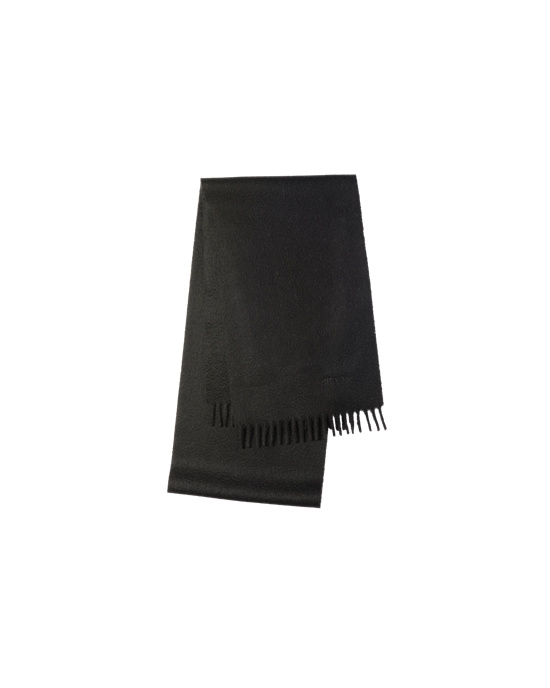 Prada Cashmere Scarf Negros | 4718-YMQOK