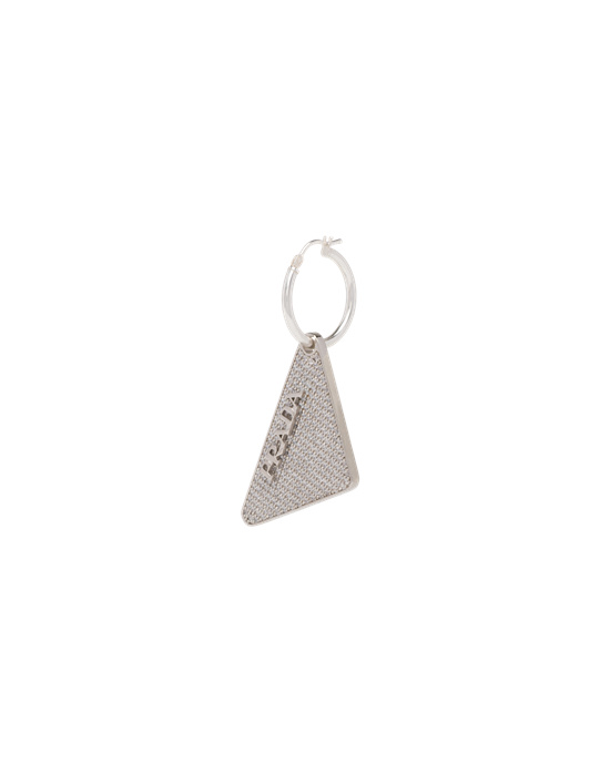 Prada Crystal Logo Jewels Right Earring Crystal | 3107-MIDOF