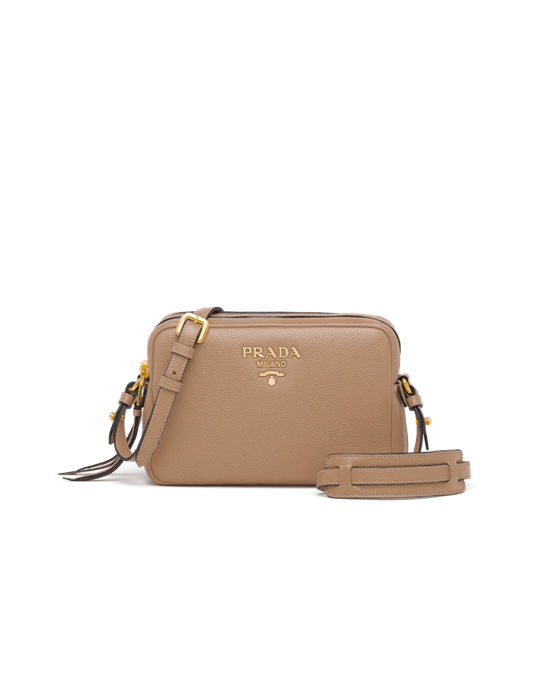 Prada Cuero Cross-body Bag Beige | 7396-BSAZT