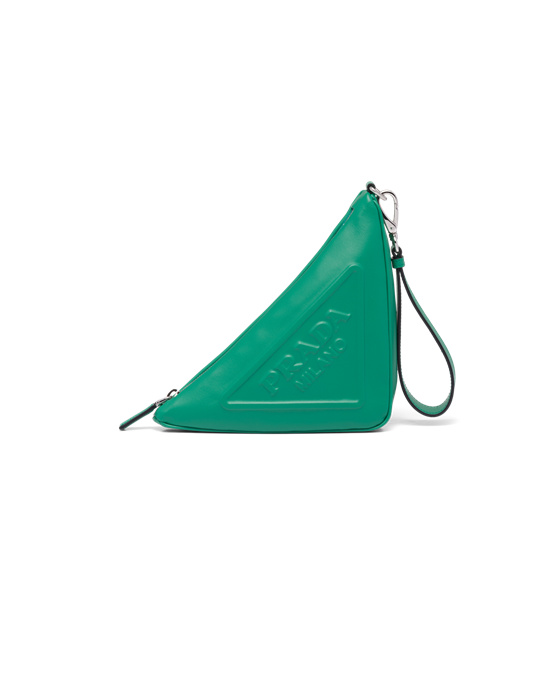 Prada Cuero Prada Triangle Pouch Mango | 8325-NUJEH