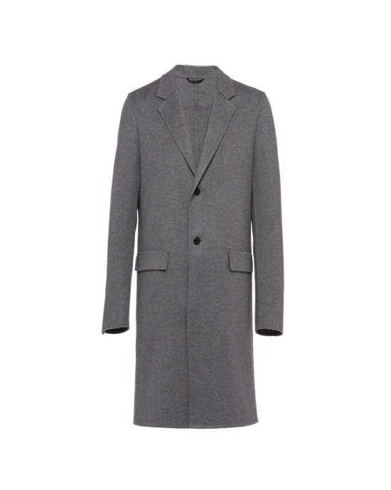 Prada Double Cashmere Coat Slate Gray | 7513-JNZPM