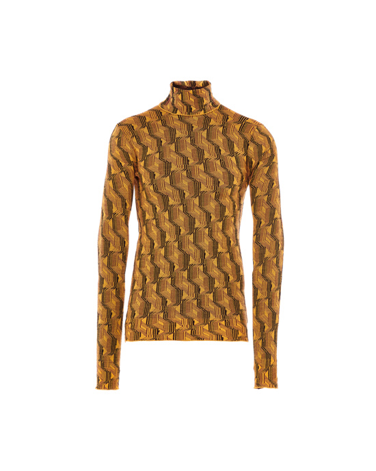 Prada Jacquard Superfine Wool Turtleneck Sueter Amarillos | 6984-DNCXW