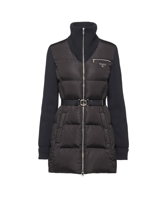 Prada Ligeros Nylon Puffer Jacket Negros | 1386-YPGSJ