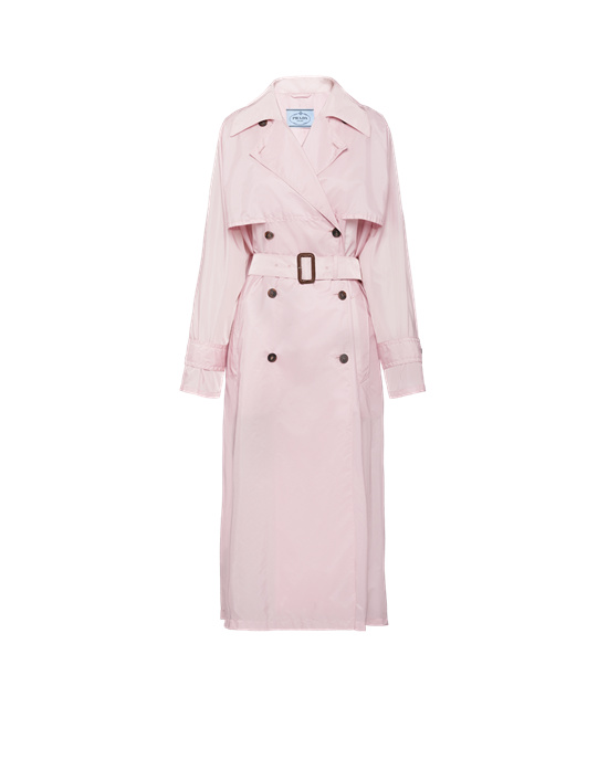 Prada Ligeros Nylon Trench Coat Opaline | 2576-SHWBY
