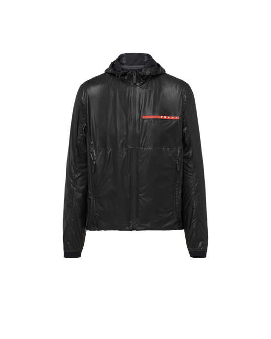 Prada Light Nylon Encapuchado Jacket Negros | 5803-QTRCN