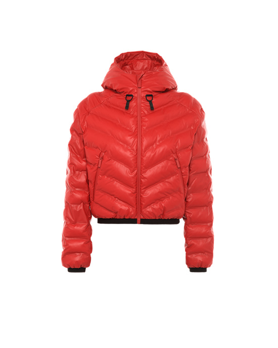 Prada Light Nylon Encapuchado Puffer Jacket Rojos | 3469-KWUCD