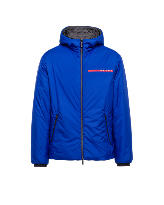 Prada Light Polyester Padded Jacket Azules Oscuro | 7540-WGTHK