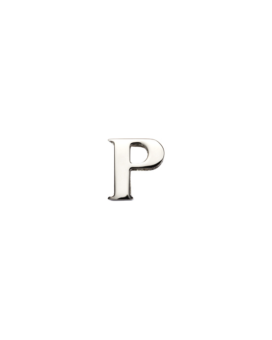 Prada My Character Sliding Metal Letter Polished Steel | 3475-UJAVY