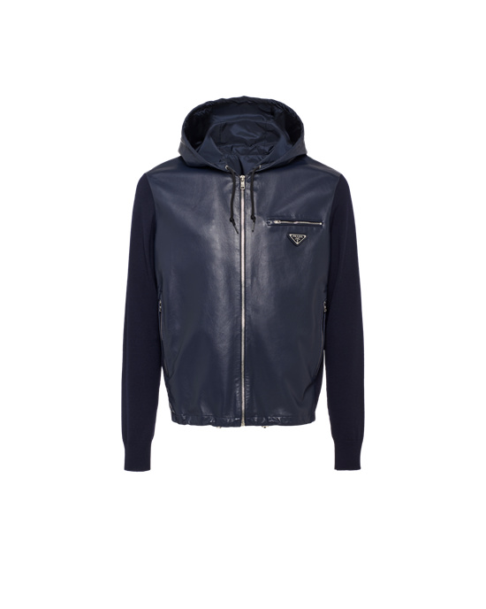 Prada Nappa Cuero Jacket Ultramarine | 2163-HRBCY