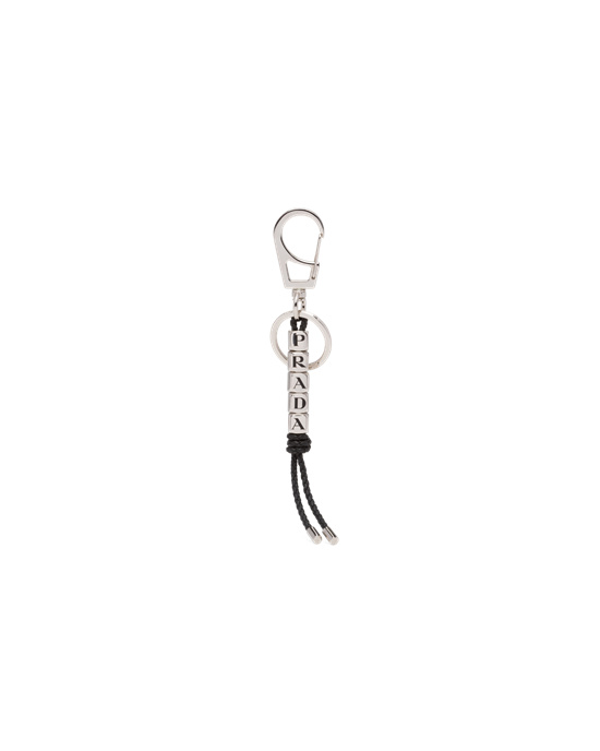Prada Nappa Cuero Keychain Negros | 3157-CXKEY