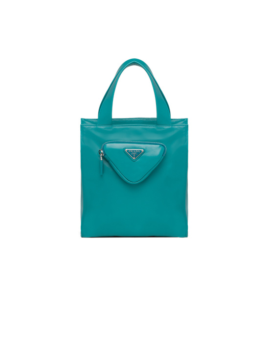 Prada Nappa Cuero Tote Bag Azules Azules | 8035-ZGOID