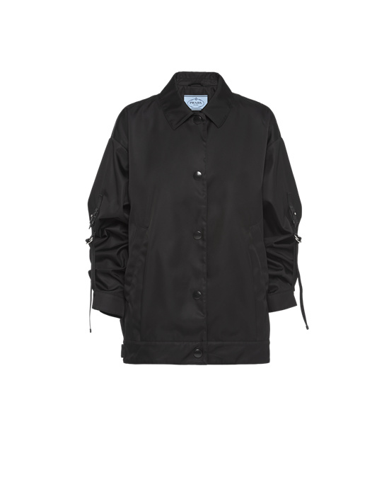 Prada Nylon Gabardine Blouson Jacket Negros | 0318-GSDBU