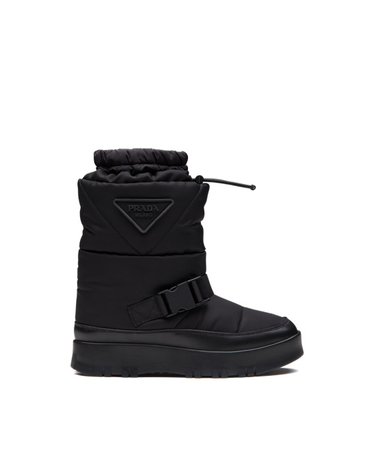 Prada Nylon Gabardine Booties Negros | 6435-OMWAV