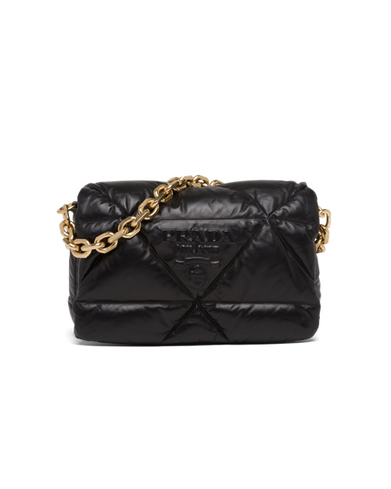 Prada Padded Nappa Cuero Shoulder Bag Negros | 1462-SCPDY