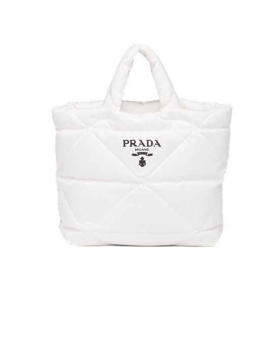 Prada Padded Re-nylon Tote Bag Blancos | 4018-VHAKF