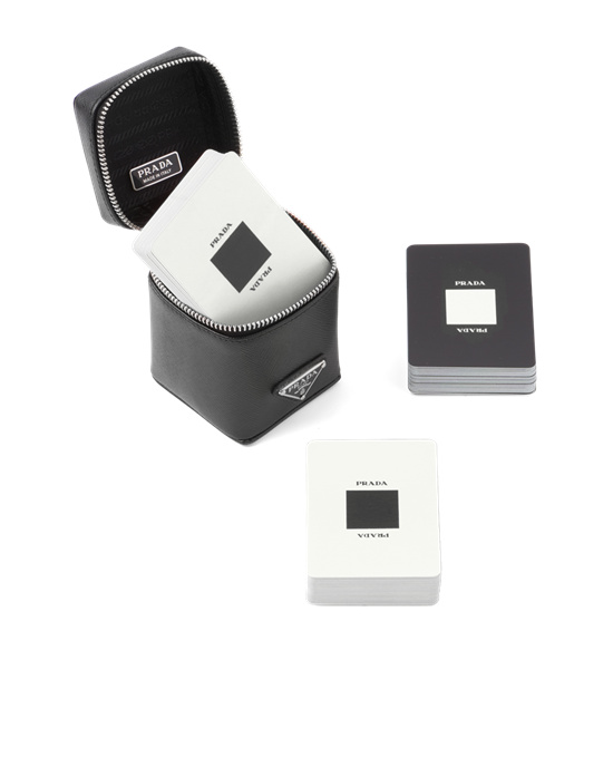 Prada Playing Card Kit With Three Card Decks Negros | 2830-XYVSJ