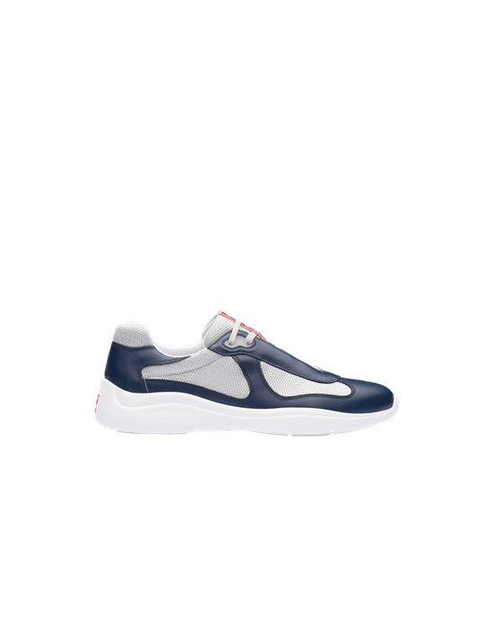 Prada Prada America's Cup Sneakers Azules Plateados | 1508-ZRLWQ