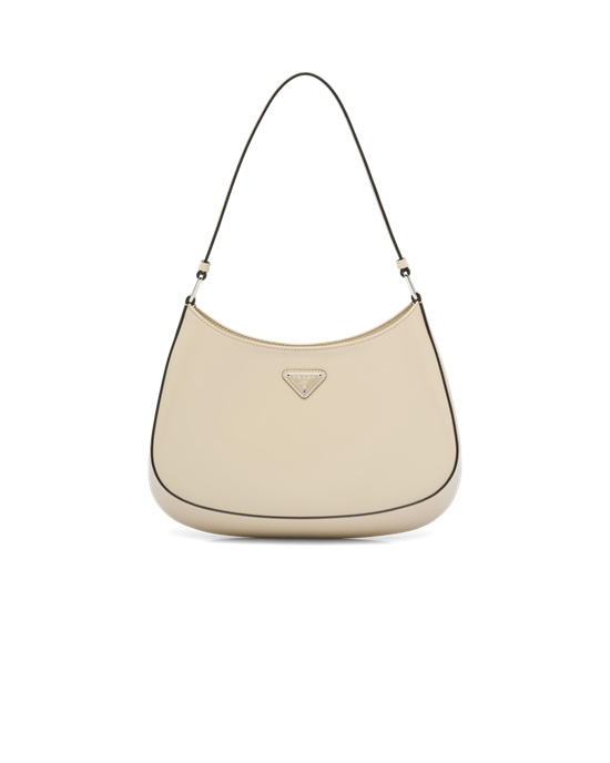 Prada Prada Cleo Brushed Cuero Shoulder Bag Desert N | 2613-AMUCE