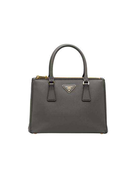 Prada Prada Galleria Saffiano Cuero Medium Bag Slate Gray | 0317-GXIJU