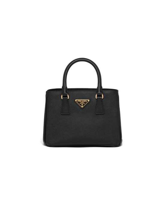 Prada Prada Galleria Saffiano Cuero Mini-bag Negros | 3581-ZFVOW