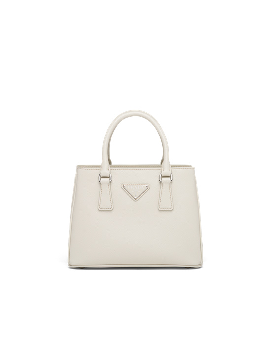 Prada Prada Galleria Saffiano Cuero Mini Bag Blancos | 9250-WCRDA