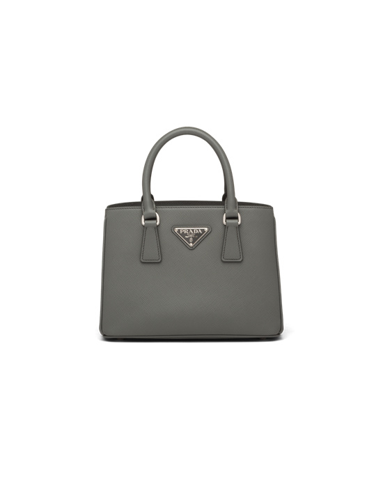 Prada Prada Galleria Saffiano Cuero Mini Bag Slate Gray | 9520-PWRZO
