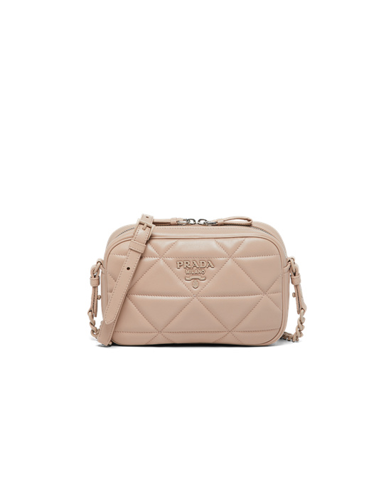 Prada Prada Spectrum Nappa Cuero Shoulder Bag Beige | 8394-OBVPN