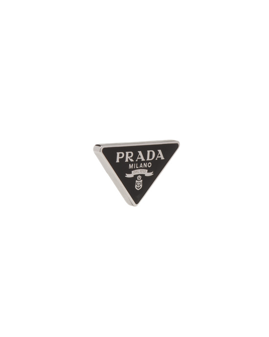 Prada Prada Symbole Clip Left Earring Negros | 7635-EJTPI