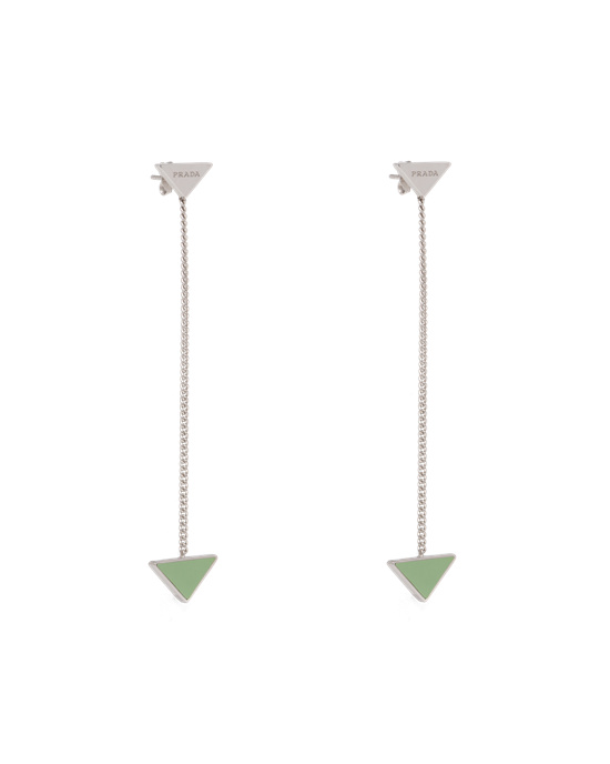 Prada Prada Symbole Drop Earrings Aqua | 2743-LOGZS