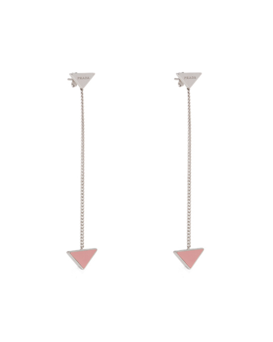 Prada Prada Symbole Drop Earrings Rosas | 2817-LTBDY