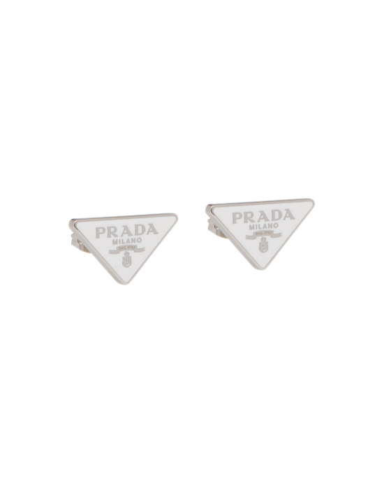 Prada Prada Symbole Earrings Blancos | 3576-KMNRB