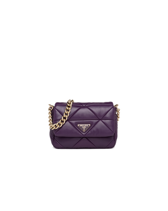 Prada Prada System Nappa Cuero Patchwork Bag Violet | 1342-FHLUQ