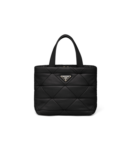 Prada Prada System Nappa Cuero Patchwork Tote Negros | 1524-IDQHT