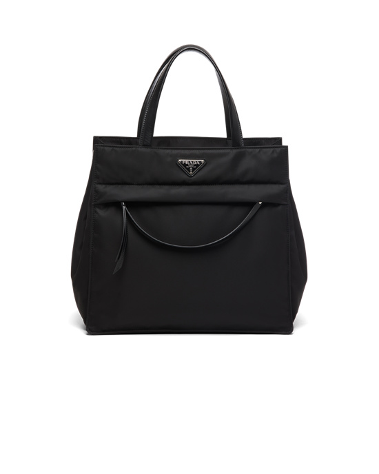 Prada Quilted Nylon Tote Bag Negros | 7468-QVSWU