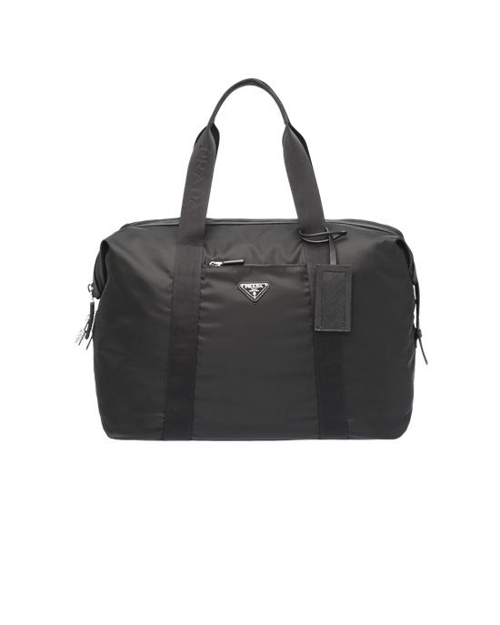 Prada Re-nylon And Saffiano Cuero Duffle Bag Negros | 4219-NMJDG