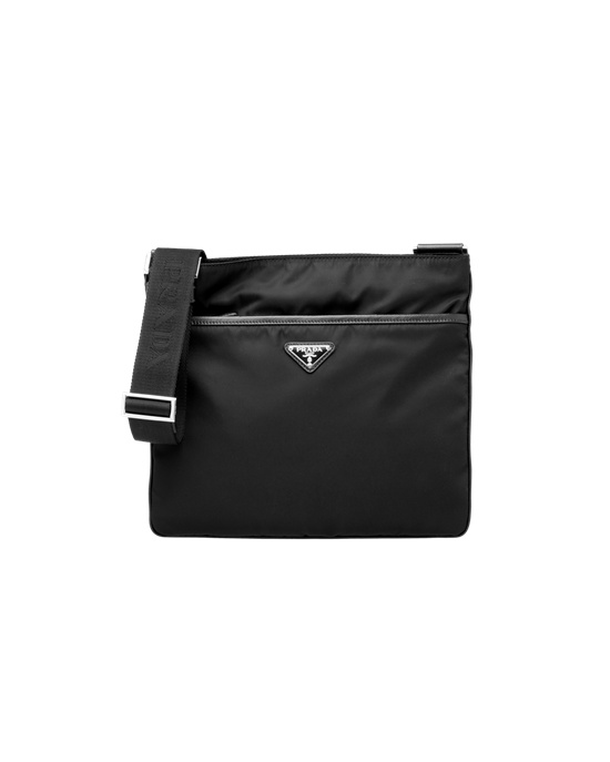 Prada Re-nylon And Saffiano Cuero Shoulder Bag Negros | 9821-VHCWI