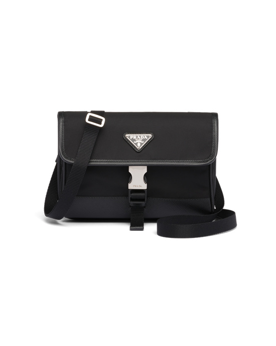 Prada Re-nylon And Saffiano Cuero Smartphone Case Negros | 9134-VWKBC