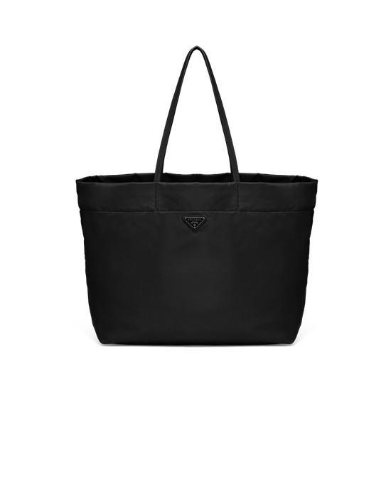 Prada Re-nylon And Saffiano Cuero Tote Bag Negros | 7501-IYGAJ
