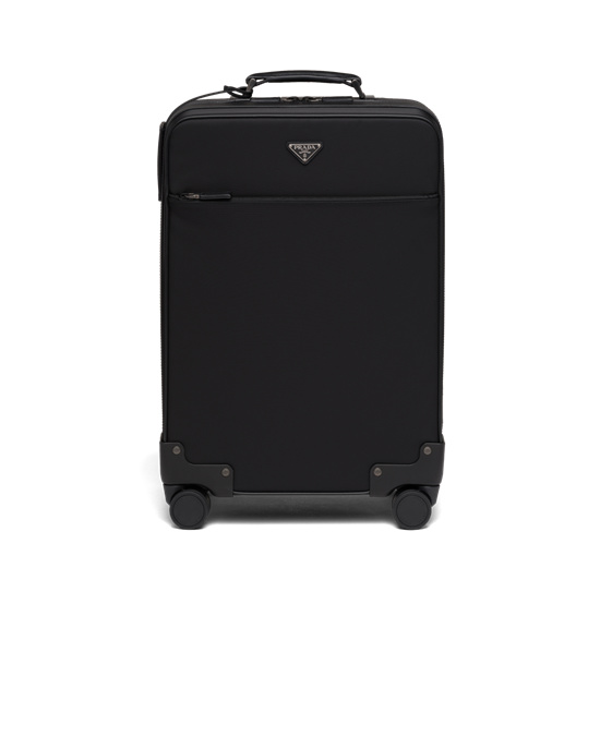 Prada Re-nylon And Saffiano Cuero Trolley Negros | 6310-XUFVH