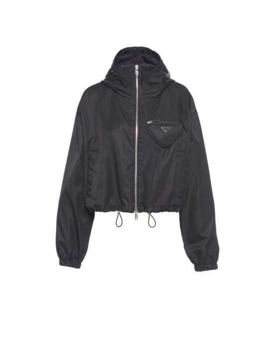 Prada Re-nylon Encapuchado Blouson Jacket With Pouch Negros | 5614-VQYSC