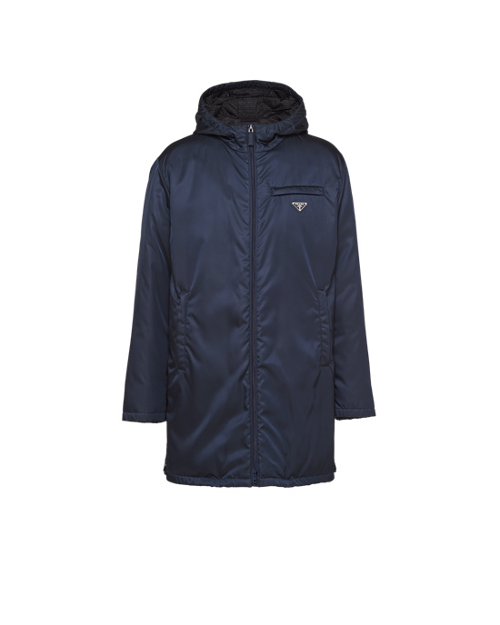 Prada Re-nylon Gabardine Puffer Coat Azul Marino | 8509-HVUGT