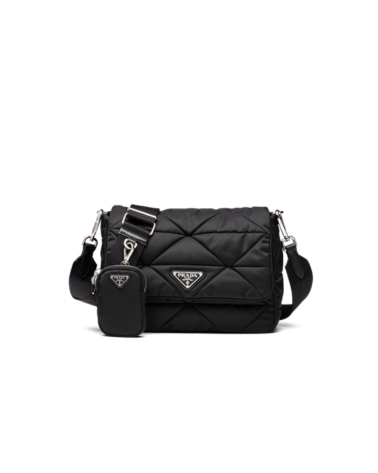 Prada Re-nylon Padded Shoulder Bag Negros | 7260-RULWO