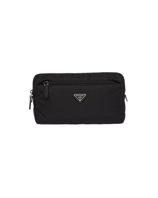 Prada Re-nylon Pouch Negros Azules | 6483-FVOEU