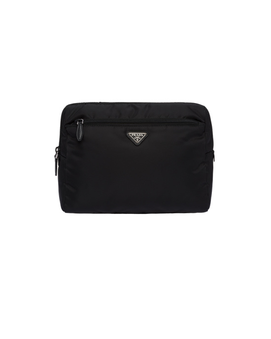 Prada Re-nylon Pouch Negros Azules | 9064-VEKHO