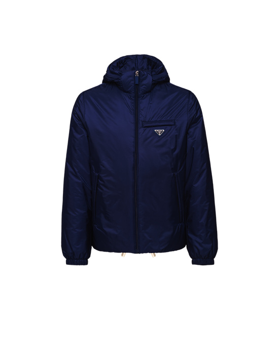 Prada Re-nylon Puffer Jacket Azul Marino | 0539-SCOXA