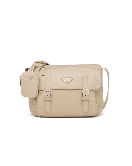 Prada Re-nylon Shoulder Bag Beige | 9507-KLVUY