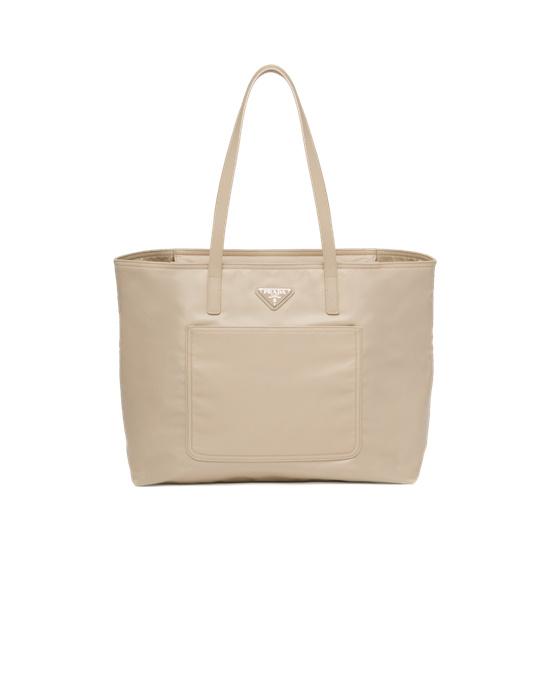 Prada Re-nylon Tote Bag Beige | 9324-TJYZB