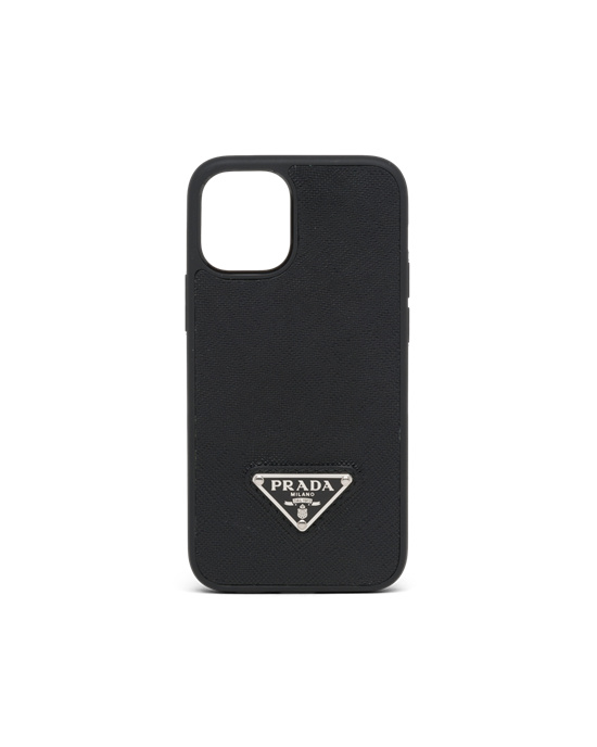 Prada Saffiano Cover For Iphone 12 Pro Max Negros | 9816-VMQNI