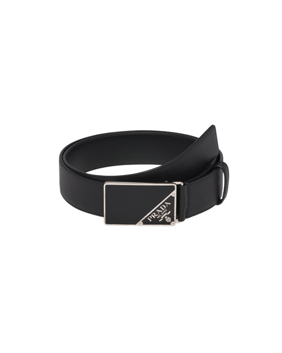 Prada Saffiano Cuero Belt Negros | 2905-UHCEI